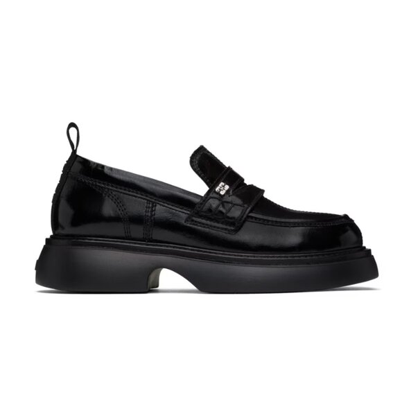 Ganni Black Everyday faux-leather Loafers - US 7 - Picture 5 of 7